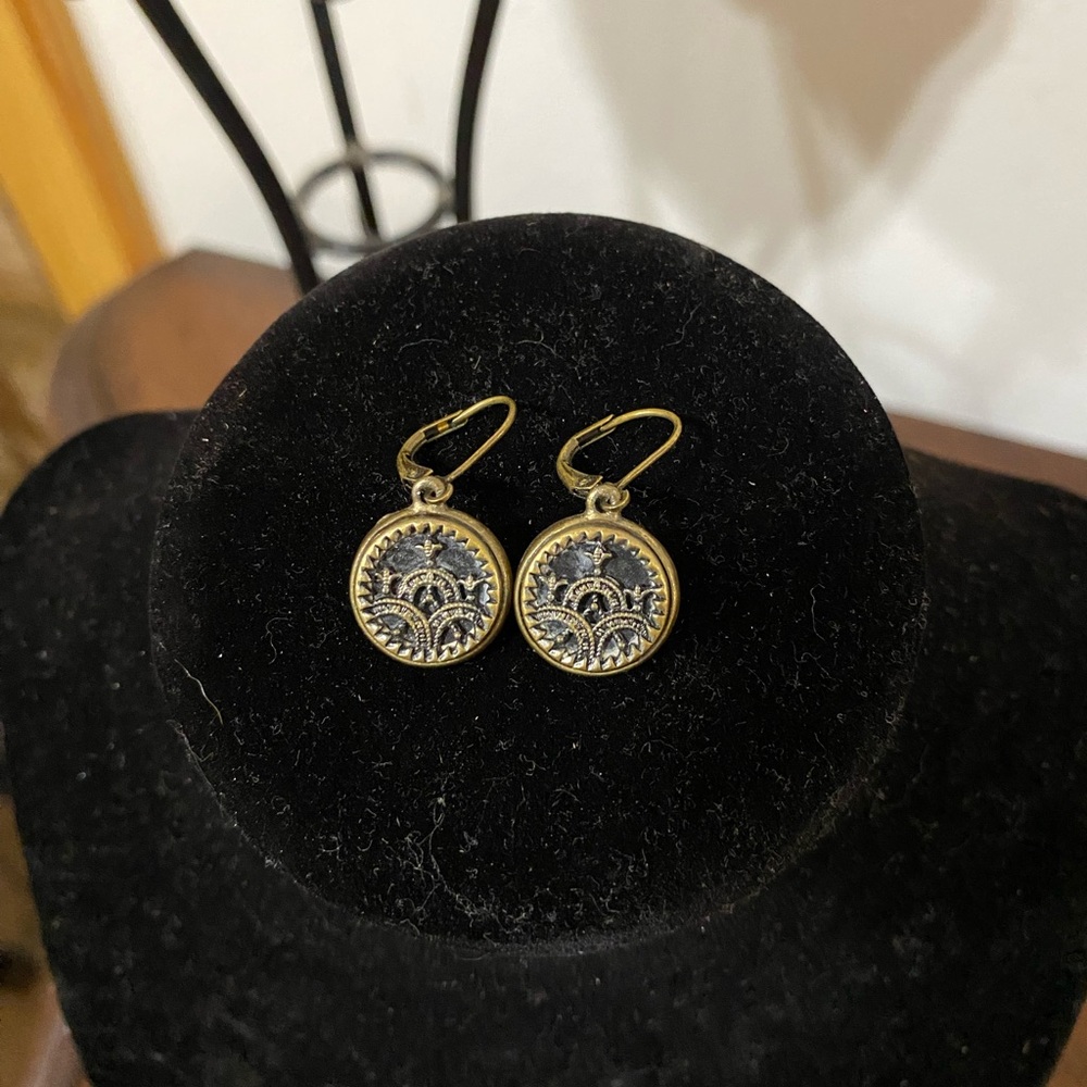 Grandmother’s Buttons Antique Button Earrings
